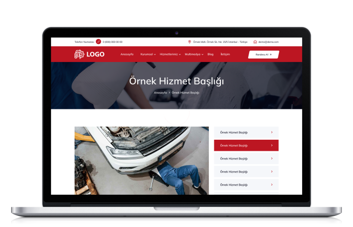 Oto Tamir Web Paketi - HS153528